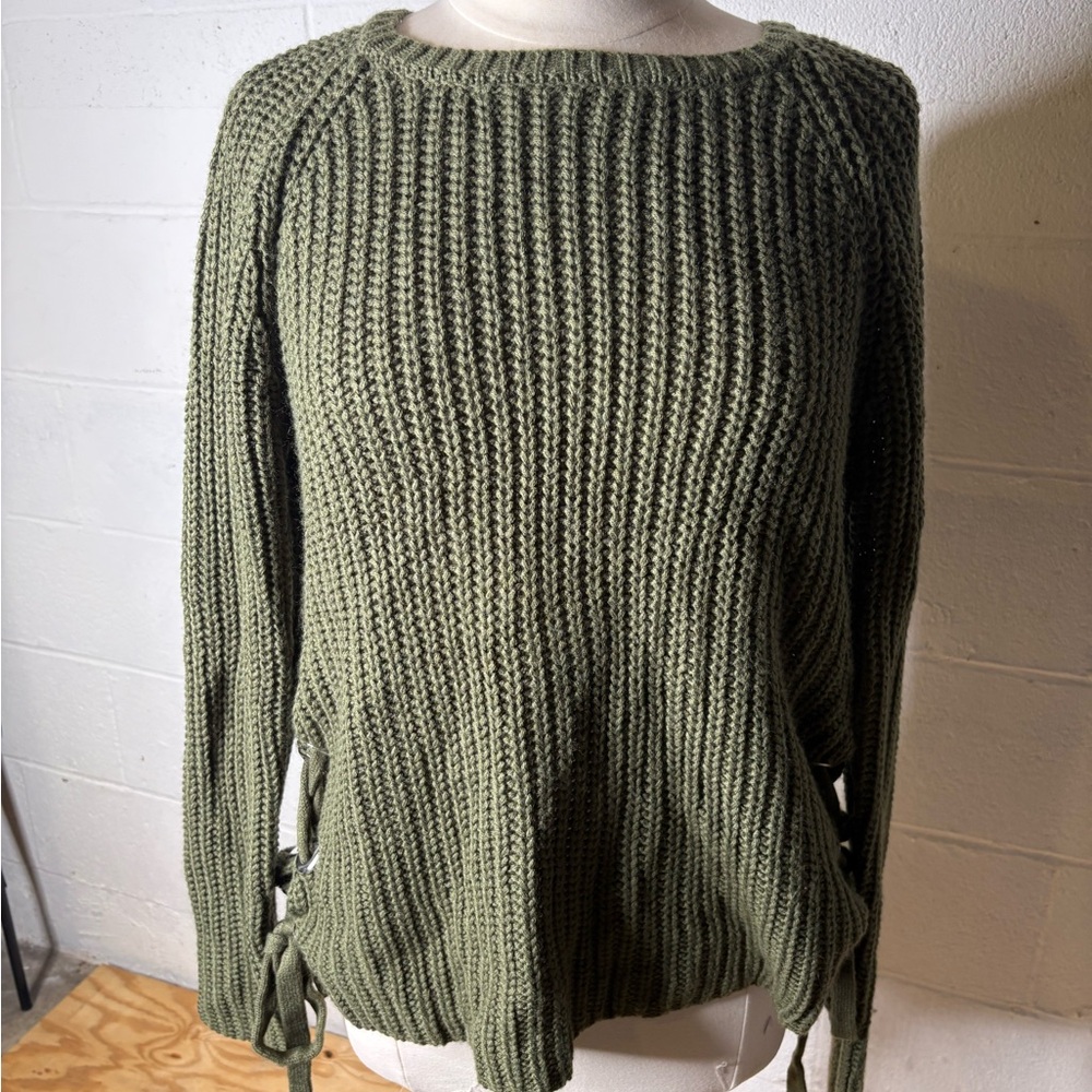 No Boundaries Forest Green Women's Sweater